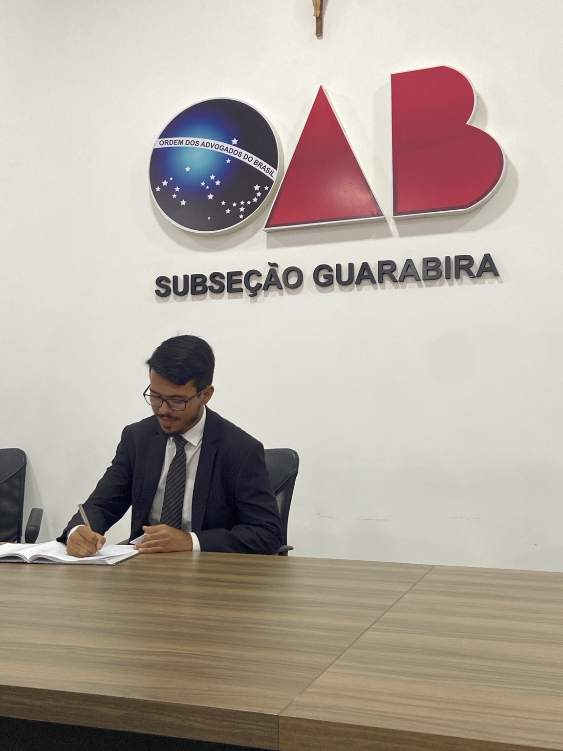Eduardo Bezerra em atividade profissional na OAB Guarabira